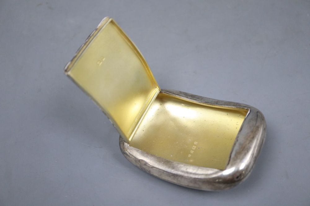 An Edwardian silver tobacco box, William Neale Ltd, Birmingham, 1908, 95mm, 3 oz.